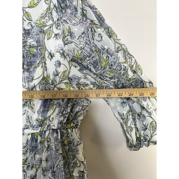 Torrid Mini Clip Dot Front Keyhole Dress White Long Sleeve Size 2 - Picture 8 of 9